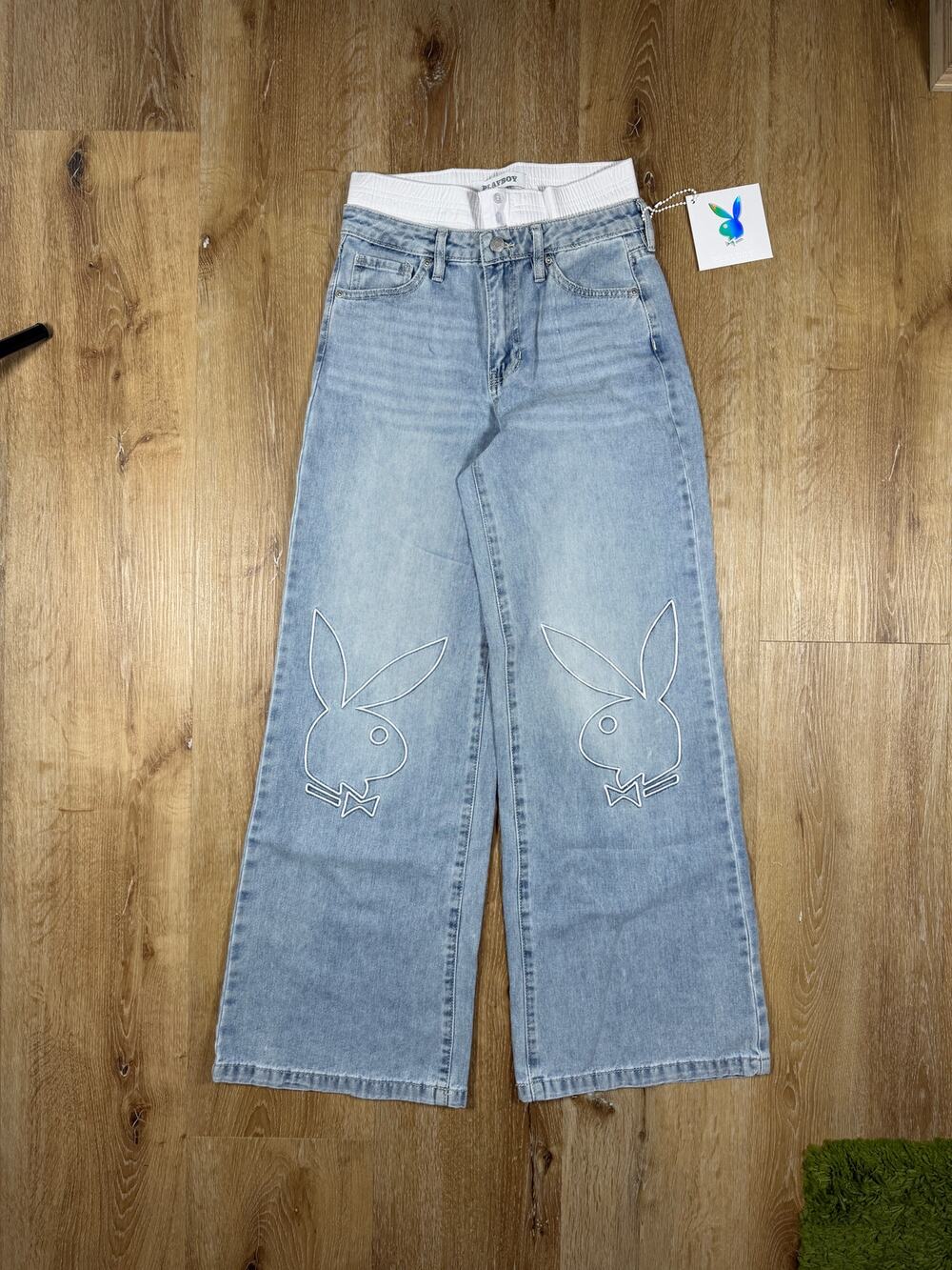 Playboy Boxer Jeans Blue Women’s Size 5 Medium New
